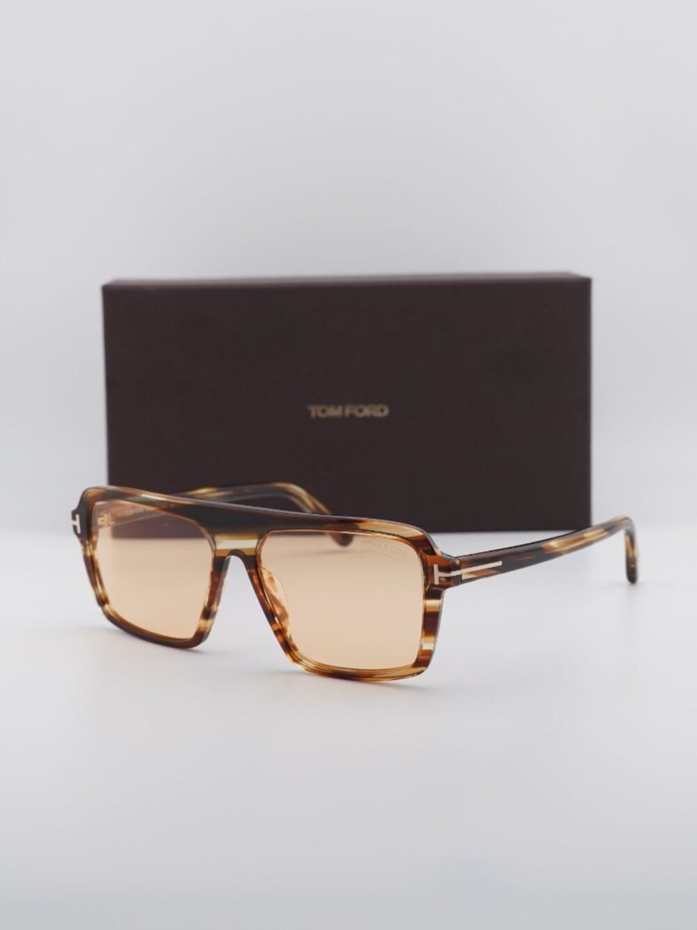 Tom Ford Vincent FT1176 53E Square Sunglasses - Brown Havana /Brown Photochromic